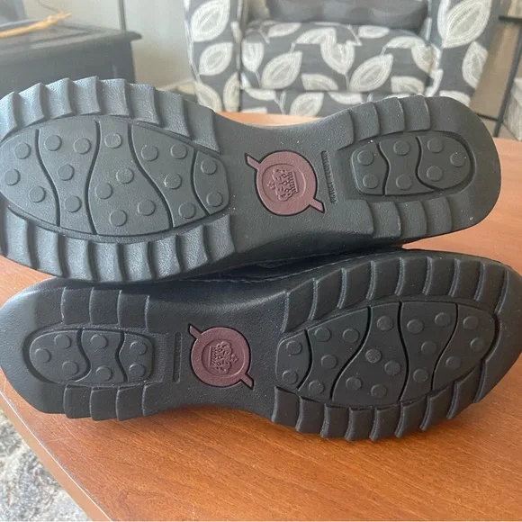 Born Leather Black Ankle Booties with Buckle Detail - Picture 4 of 11